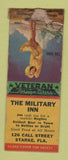 Matchbook Cover - Military Inn Starke FL pinup WORN BOBTAIL