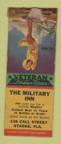 Matchbook Cover - Military Inn Starke FL pinup WORN BOBTAIL