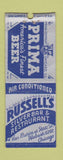 Matchbook Cover - Russell's Silver Bar Prima Beer Chicago IL BOBTAIL