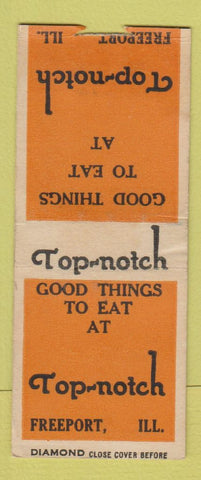 Matchbook Cover - Top Notch Freeport IL restaurant DQ BOBTAIL