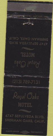 Matchbook Cover - Royal Oaks Motel Sherman Oaks CA