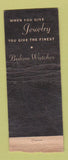 Matchbook Cover - Bulova Watches JG Stith East Point GA WEAR BOBTAIL