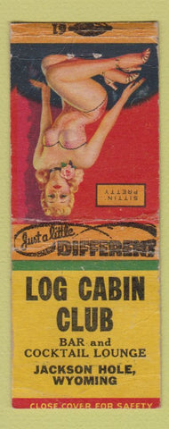 Matchbook Cover - Lob Cabin Club Jackson Hole WY pinup WEAR BOBTAIL