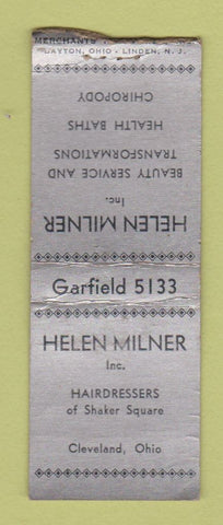Matchbook Cover - Helen Miller Salon Cleveland OH WEAR BOBTAIL