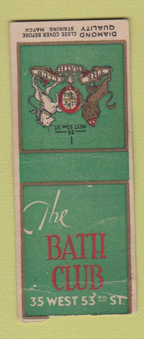 Matchbook Cover - Bath Club New York City DQ WEAR BOBTAIL