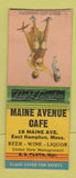 Matchbook Cover - Maine Avenue Cafe East Hampton MA Pluta pinup BOBTAIL