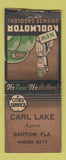 Matchbook Cover - Cities oil gas Carl Lake Bartow FL BOBTAIL