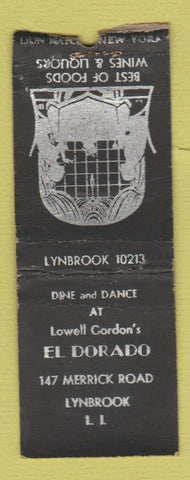 Matchbook Cover - El Dorado Restaurant Lynnwood LI NY BOBTAIL