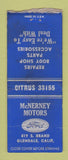 Matchbook Cover - McNerney Ford Glendale CA WEAR BOBTAIL