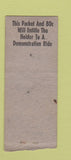 Matchbook Cover - LD Flying Service Willoughby OH WORN BOBTAIL