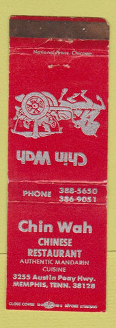 Matchbook Cover - Chin Wah Chinese Food Memphis TN WORN