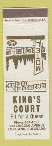 Matchbook Cover - King's Court Motel Loveland Colorado