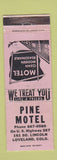 Matchbook Cover - Pine Motel Loveland Colorado WEAR