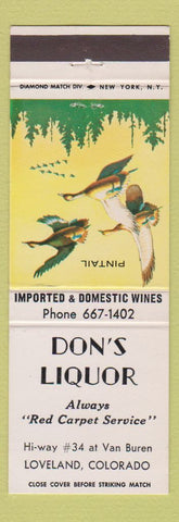 Matchbook Cover - Don's Liquor Loveland Colorado