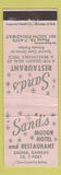 Matchbook Cover - Sand's Restaurant Salina KS WEAR