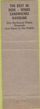 Matchbook Cover - Huck Thel's Place Straubville CA