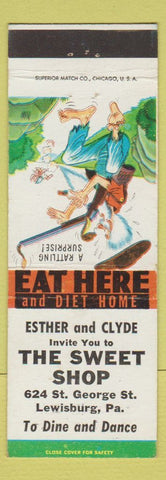 Matchbook Cover - The Sweet Shop Lewisburg PA hillbilly