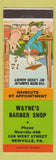 Matchbook Cover - Wayne's Barber Shop Newville PA hillbilly
