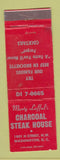 Matchbook Cover - Marly Laffal's Charcoal Steak House Washington DC WEAR