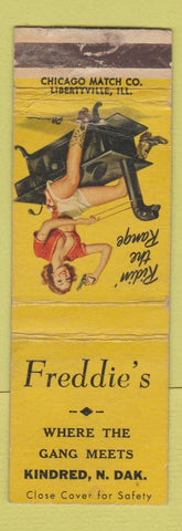 Matchbook Cover - Freddie's Kindred ND pinup WORN