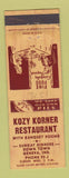 Matchbook Cover - Kozy Korner Restaurant Geneva IN
