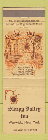 Matchbook Cover - Sleepy Valley Inn Warwick NY