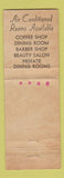 Matchbook Cover - Claridge Hotel St Louis MO WEAR