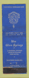 Matchbook Cover - The Glen Springs Watkins Glen NY WORN