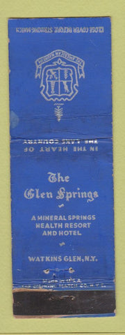 Matchbook Cover - The Glen Springs Watkins Glen NY WORN