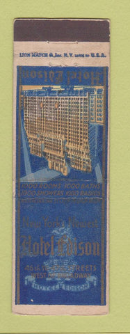 Matchbook Cover - Hotel Edison New York City