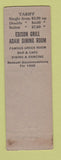 Matchbook Cover - Hotel Edison New York City