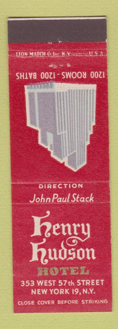 Matchbook Cover - Henry Hudson Hotel New York City