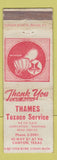 Matchbook Cover - Thames Texaco oil gas Canyon TX WEAR