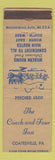 Matchbook Cover - The Coach and Four Inn Coatesville PA