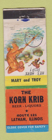 Matchbook Cover - The Korn Krib Latham IL liquor bar? WEAR