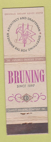 Matchbook Cover - Bruning Drafting Architect Supply WEAR