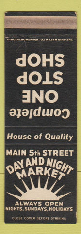 Matchbook Cover - Day and Night Market SAMPLE