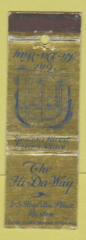 Matchbook Cover - Hi Da Way Boston MA WEAR