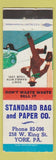 Matchbook Cover - Standard Rag and Paper York PA
