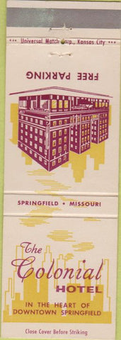 Matchbook Cover - Colonial Hotel Springfield MO