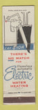 Matchbook Cover - Electric Water Heating WEAR