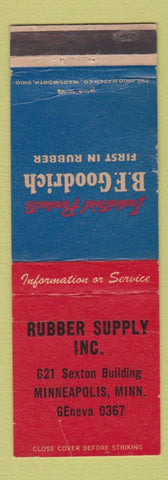 Matchbook Cover - BF Goodrich Rubber Minneapolis MN WEAR