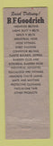 Matchbook Cover - BF Goodrich Rubber Minneapolis MN WEAR