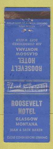 Matchbook Cover - Roosevelt Hotel Glasgow MT WEAR