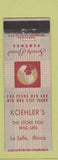 Matchbook Cover - Society Brand Men's Clothes Koehler's La Salle IL