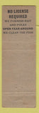 Matchbook Cover - Sierra Trout Lakes Pico CA