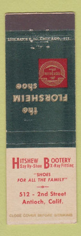 Matchbook Cover - Florsheim Shoes Hitshew Bootery Antioch CA
