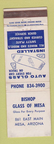 Matchbook Cover - Bishop Glass of Mesa AZ auto glass WEAR