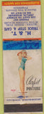 Matchbook Cover - H and T Truck Stop Joplin MO pinup POOR