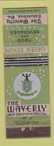 Matchbook Cover - Waverly Hotel Columbus GA Green Room WEAR